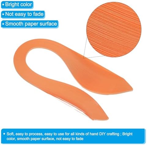 PATIKIL 600pcs Quilling Strips Paper 1/8"(3mm) 39cm Origami Paper Quilling Strip for Art DIY Hand Craft Christmas, Coral Orange - Image 3