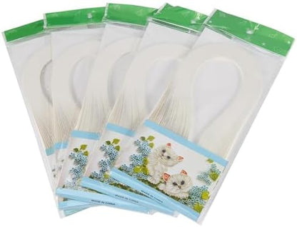 KooingTech 600PCS Quilling Paper Strips White 5 Pack Paper Quilling Strips by Unknown