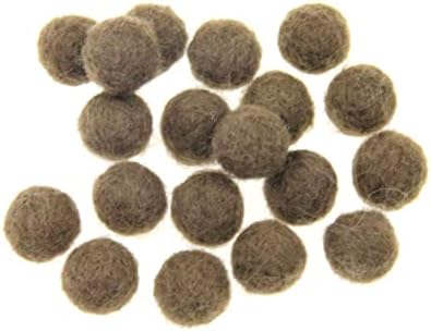 Needle Felt Balls Pure Wool Beads Felted Wool Balls 15mm Handmade DIY Crafts 20pcs (Camel) by Zasy