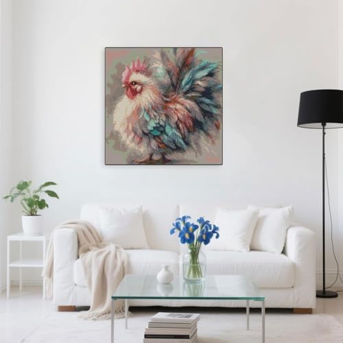 Stamping Cross Stitch Kit,Chicken Cross Stitch Kit for Adult Beginners - Image 4