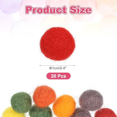 PATIKIL Wool Felt Balls Beads Wool Felting Pom 1cm 10mm Dark Red for Home Decor DIY Crafts Handcrafts Project Pack of 20 - Image 2