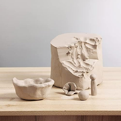 Deouss Mid High Fire White Stoneware Clay for Pottery; Cone 5-7;Ideal for Wheel Throwing,Hand Building,Sculpting;Great for All Skill Levels;Whiteware Pottery Clay Fires White;50 lbs - Image 2