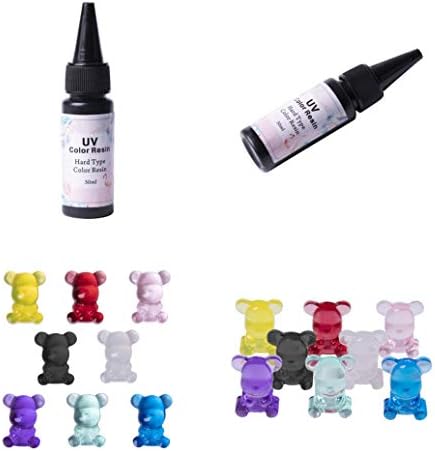 Set of 8x30ml UV Color Resin Multi-Colored High Transparency 8 Cute Colors No Mixing Non-Toxic Easy & Fast Usage for DIY Resin Crafts & Jewelry Making & Holiday Gifts - Image 2