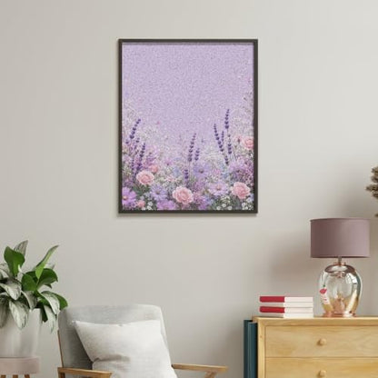 Paint by Numbers Kit for Adults Beginner Art Decor Lilac Rose Meadow - Image 5