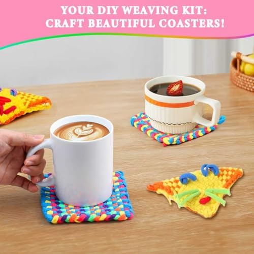HOMY MART Weaving Loom Kit Toys for Kids and Adults, Potholder Loops Crafts for Girls Ages 6 7 8 9 10 11 12, 7" Pot Holder Loom Knitting Kits and Gifts for Kids and Beginners, 280 Craft Loops - Image 4