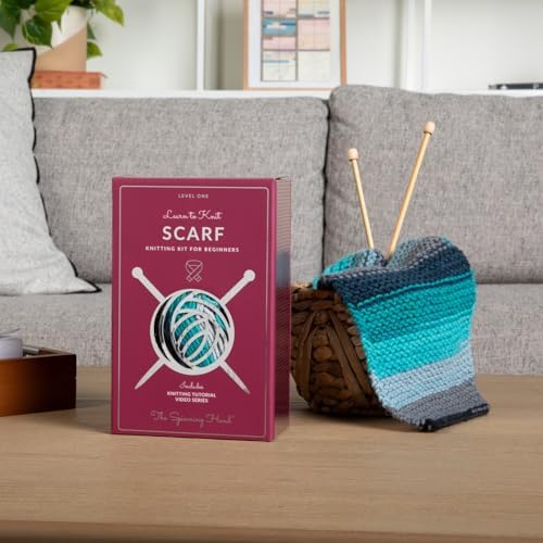 The Spinning Hand Knitting Kit for Beginners Adults – Educator-Designed, Self-Striping Wool Yarn, Bamboo Needles & Video Tutorials (Nebula) - Image 2
