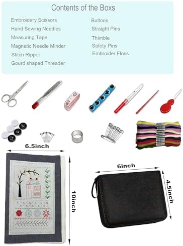 Henmanye Embroidery Stitch Book Kit：All-in-One DIY Craft Set for Beginners - Image 5