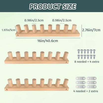 Violetfox 48" Chunky Blanket Loom Kit, Adjustable Knit Loom Yarn Loom for Adults, Wooden Hand Knitting Loom for Throw Blankets, Beginner-Friendly Yarn Craft Weaving Tools for Home DIY (48 in) - Image 4