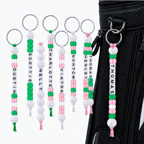 Landical 564 Pcs Golf Keychain Making Kit DIY Name Bead Key Chain Craft by Landical