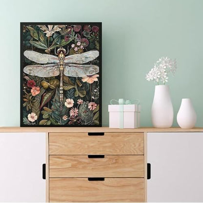 Eiazuiks Stamping Cross Stitch Kit, Dragonfly Counting Cross Stitch Kit for Adult Beginners, Full Line DIY Stitching Kit for Home Decor Cross Stitch Patterns 12x16 inches - Image 4