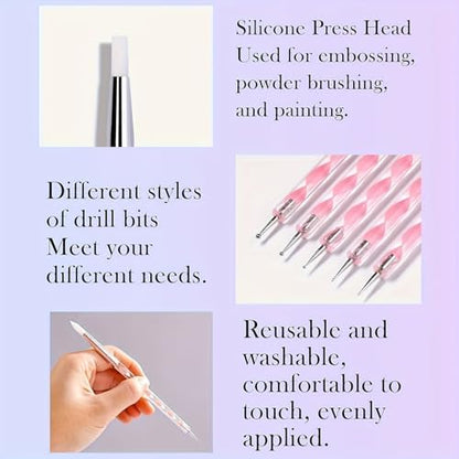 19 PCS Clay Sculpting Tools Set, Pink Air Dry Clay Tool, Polymer Clay Tool Kit, Dotting Tools, Dot Painting Tools, Clay Pottery Carving Tools for DIY Crafts Embossing Modeling - Image 3