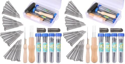 164PCS Needle Felting Tools, Needle Felting Needles, 4 Sizes Felting Needles with Needle Bottle Felting Tool Holders, Complete Needle Felting Supplies for Beginner Professional by yizzvb