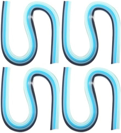 PATIKIL 540 x 3mm Rainbow Quilling Strips Paper,480 Pcs Origami Paper Quilling Strip for Art DIY Hand Craft Christmas, Gradient Blue by PATIKIL