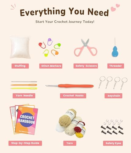 PAITIN Crochet Kit for Beginners Adults, Complete DIY Craft Yarn Kit with Step-by-Step Video Tutorials, Easy Handmade Art Projects Home Decor (Chicken) - Image 4