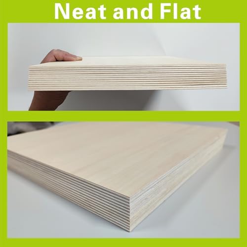 Basswood Sheets 24 Pack,12"x12"x1/16 Plywood Sheets,1.5mm Basswood for Laser Cutting,Laser Engraving Blanks,Drawing & Painting,Thin Natural Unfinished Wood for Crafts,Wood Burning,Scroll Saw Cutting - Image 4