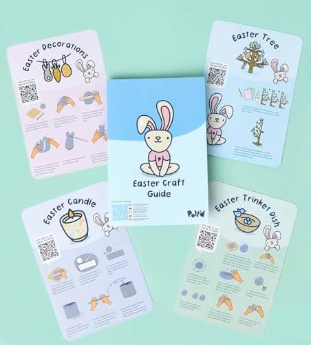 Pott’d Easter Craft Kit Air Dry Clay Kit for Adults, DIY Craft Kit with Air Dry Clay, Tools, Paints and Guides for Making Easter Decorations, Nest Trinket Dish and Handmade Candle - Image 6