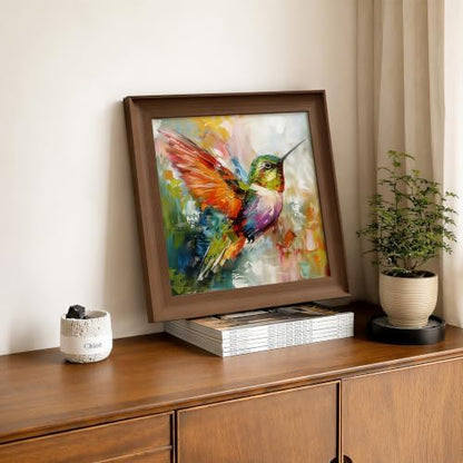 Colorful Hummingbird Stamped Cross Stitch Kits for Beginner 13.7x13.7 Inch - Image 4