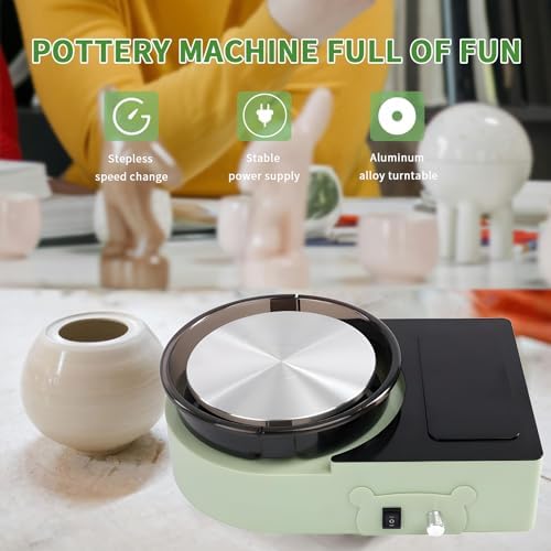 Pottery Wheel with Foot Pedal, 6" Turntable Two-Way Rotation ，Electric Ceramic Forming Machine with Detachable Basin,DIY Clay Potter's Wheel Kit for Kids and Beginners Adults at Home - Image 4