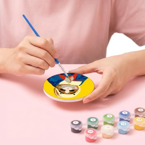 DPARTGMJT 8 Pack Cats Paint by Numbers Kits Coasters with Holder Cork Pads - Image 7