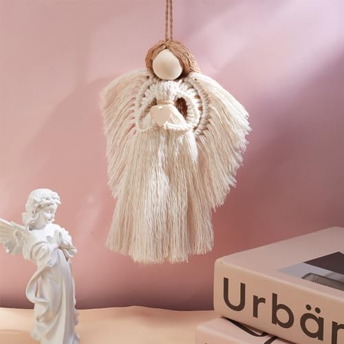 FREEBLOSS 4 Set Beginners Macrame Kit DIY Macrame Angel Kit DIY Macrame Kit for Beginners with Instructions Boho Angel Decor Adults Craft Kit for Adults Christmas Gift - Image 7