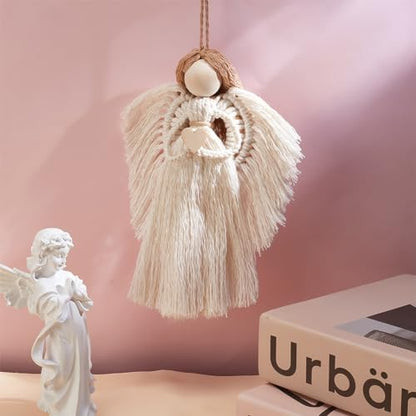 FREEBLOSS 4 Set Beginners Macrame Kit DIY Macrame Angel Kit DIY Macrame Kit for Beginners with Instructions Boho Angel Decor Adults Craft Kit for Adults Christmas Gift - Image 7