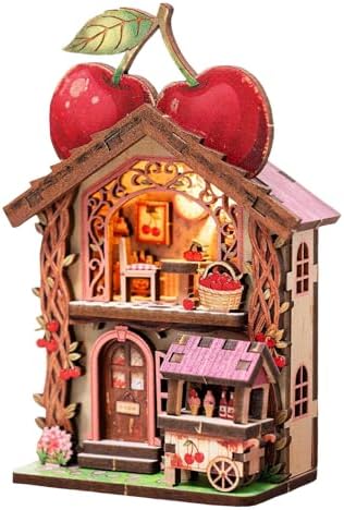 Book Nook Kit - DIY Miniature House Kit for Adults, Teens and Beginners, Dollhouse Booknook Library Tiny House Bookshelf Decor 3D Wooden Puzzle, Gifts for Family, Friends by Unknown