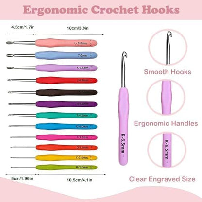 Yarniss Crochet Kit for Beginners,All in One Crochet Kit for Adult,Pink - Image 2