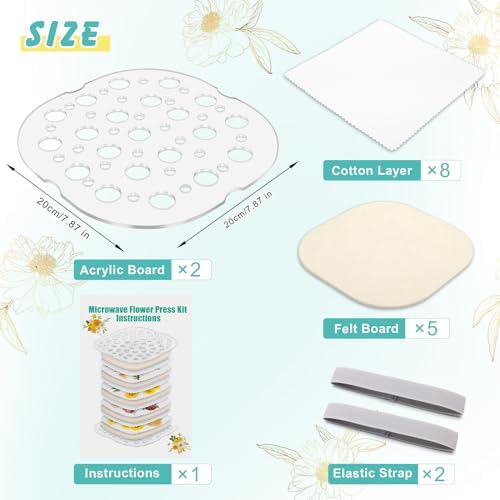 Coldairsoap Microwave Flower Press Kit for Adults 4 Layers 8" x 8" - Image 2