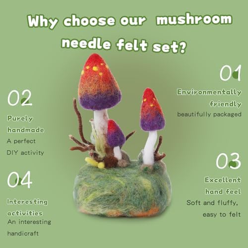 Yizzvb Needle Felting Kit, Beginners Wool Felt Kits Felting Supplies - Image 3