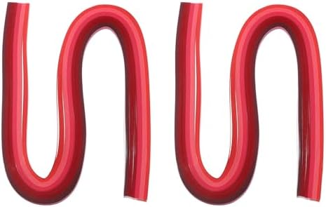 PATIKIL 240pcs Rainbow Quilling Strips Paper 3/16"(5mm) 21"(53cm) Origami Paper Quilling Strip for Art DIY Craft Christmas, Red by PATIKIL