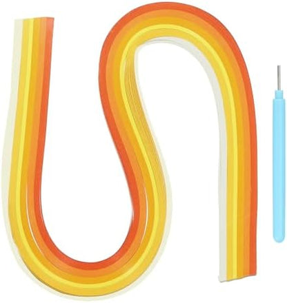 MECCANIXITY Paper Quilling Kit, 21.3 Inch 3mm Paper Quilling Strips with Blue Pen for Beginners DIY Hand Crafts Teaching Tools Flower Decoration(Yellow, Pack of 120) by MECCANIXITY