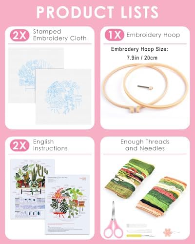 TINDTOP Embroidery Kit for Adult, Embroidery Kit for Beginners - Image 2