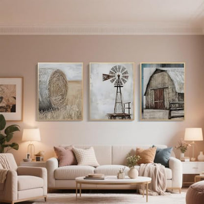 3 Pack Rustic Windmill Barn Paint by Numbers Kit for Adults Beginner - Image 3
