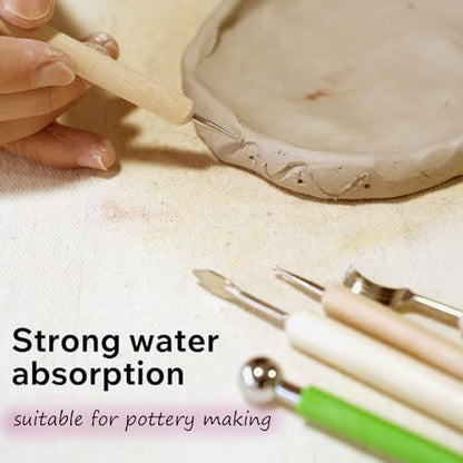 Pottery Tablecloth-Heavy Duty Linen Cotton Blend, 62x39 Inches, High Absorbency Textured Surface for Pottery Making, Oil Painting, Various Handmade Crafts (2PCS) - Image 3
