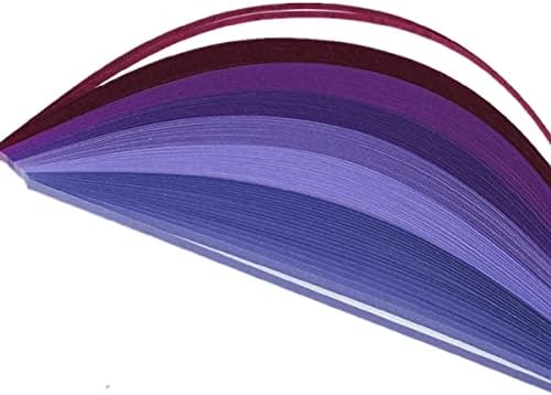 ODETOJOY Purple Quilling Paper Gradient Quilling Strips 5MM Crafts Paper Filigrana Color Ramps Chromatic Crescendo 120pcs Length 21inch - Image 2