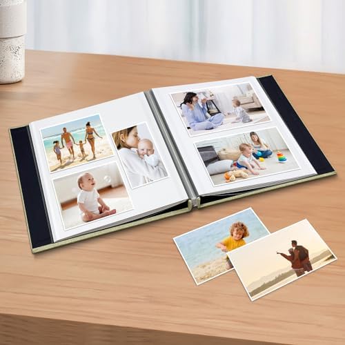 Large Photo Album Scrapbook, Holds 4x6, 8x10 Pictures, Self-Adhesive Pages for Baby, Wedding, Travel & Family Memories, Includes Metallic Pen & Scraper, Light Matcha DIY Memory Book for Gifts - Image 2
