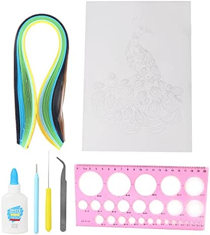 Cloimei Paper Quilling Kit DIY Handcraft Creative Art Set with Tools for Adults Beginners Classroom Home Party Wedding Decoration Craft Project - Image 3