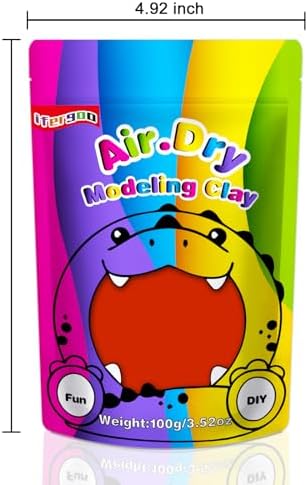 ifergoo 100g Red Air Dry Clay, 3.5oz DIY Creative Modeling Clay for Kids - Image 2
