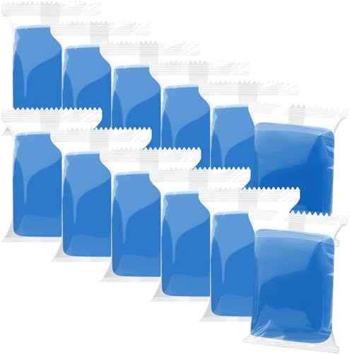 Air Dry Clay, 12 Packs Molding Clay, Soft Modeling Clay for Kids, Age 3-12, Air Dry Clay for Adults, Light Weight, Perfect Clay for Crafts, Dark Blue by WOLWEFA