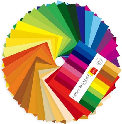 Origami Paper 100 Sheets, 6-Inch Square Double Sided Colored Craft Paper - Image 2