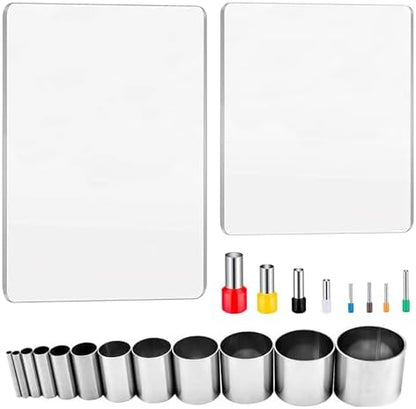 Yayatty Polymer Clay Tools, Acrylic Clay Roller, Acrylic Sheet, Rotary Cutting Mat, Round Polymer Clay Cutters with Clay Slicer Blade for Pottery and Sculpture, 22 PCS by Yayatty