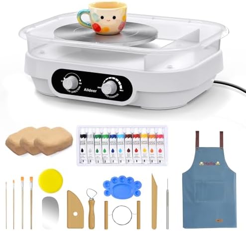 Alldeer Pottery Wheel for Adults, Beginners, Kids, Complete Kit by Alldeer