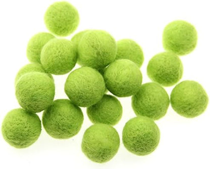 Zasy 30mm Needle Wool Felt Balls Foam Filled Wool Felt Pom Pom Home Decor DIY (Green) - Image 2