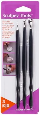 Sculpey Tools 3pc Dual End Clay Detail Tools - Sculpting & Shaping Set by Sculpey