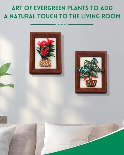 OEHPICC Needle Felting Kit for Beginners with Frame, 2 Pcs Potted Plants - Image 6