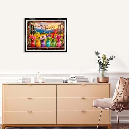 Scenery and Flowers Paint by Numbers Kit for Adults Canvas, Frameworkless - Image 6