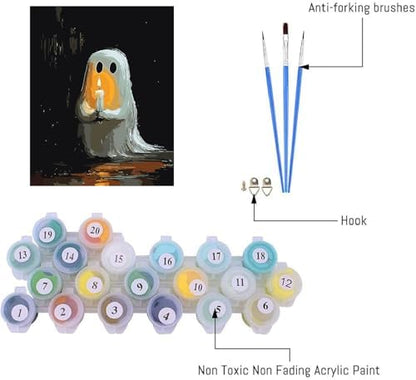 AIBOERL Paint by Numbers Kit for Adults Beginner,Halloween Ghost, 12X16In - Image 7