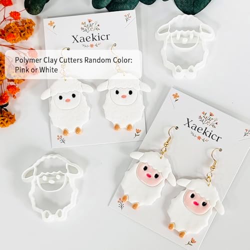 Xaekicr Cute Sheep Polymer Clay Cutters Set – Animal Clay Earring Cutters for Polymer Clay Jewelry Making – Clay Tools & Molds for DIY Crafts - Image 2