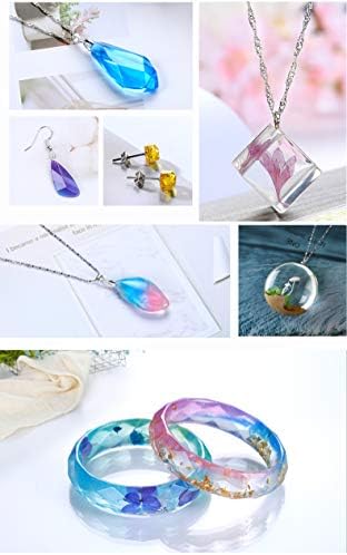 New UV Resin Odor Free 500g Clear Hard Non-Toxic for Jewelry Making Silicone Molds Casting Handmade DIY Kit with 15 Colors Epoxy Resin Liquid Pigments Colorants Inks - Image 6