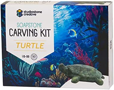 STUDIOSTONE CREATIVE DIY Arts & Crafts Carving Kit Kids Adults Turtle Sculpture Soapstone by StudiostoneCreative